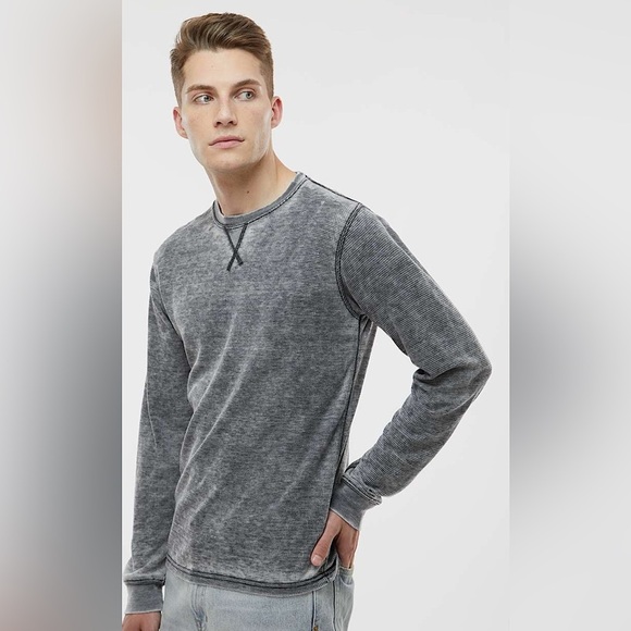 J. America Men’s Vintage Zen Waffle Knit Thermal Shirt Lg Long Sleeve Cotton - Picture 8 of 15